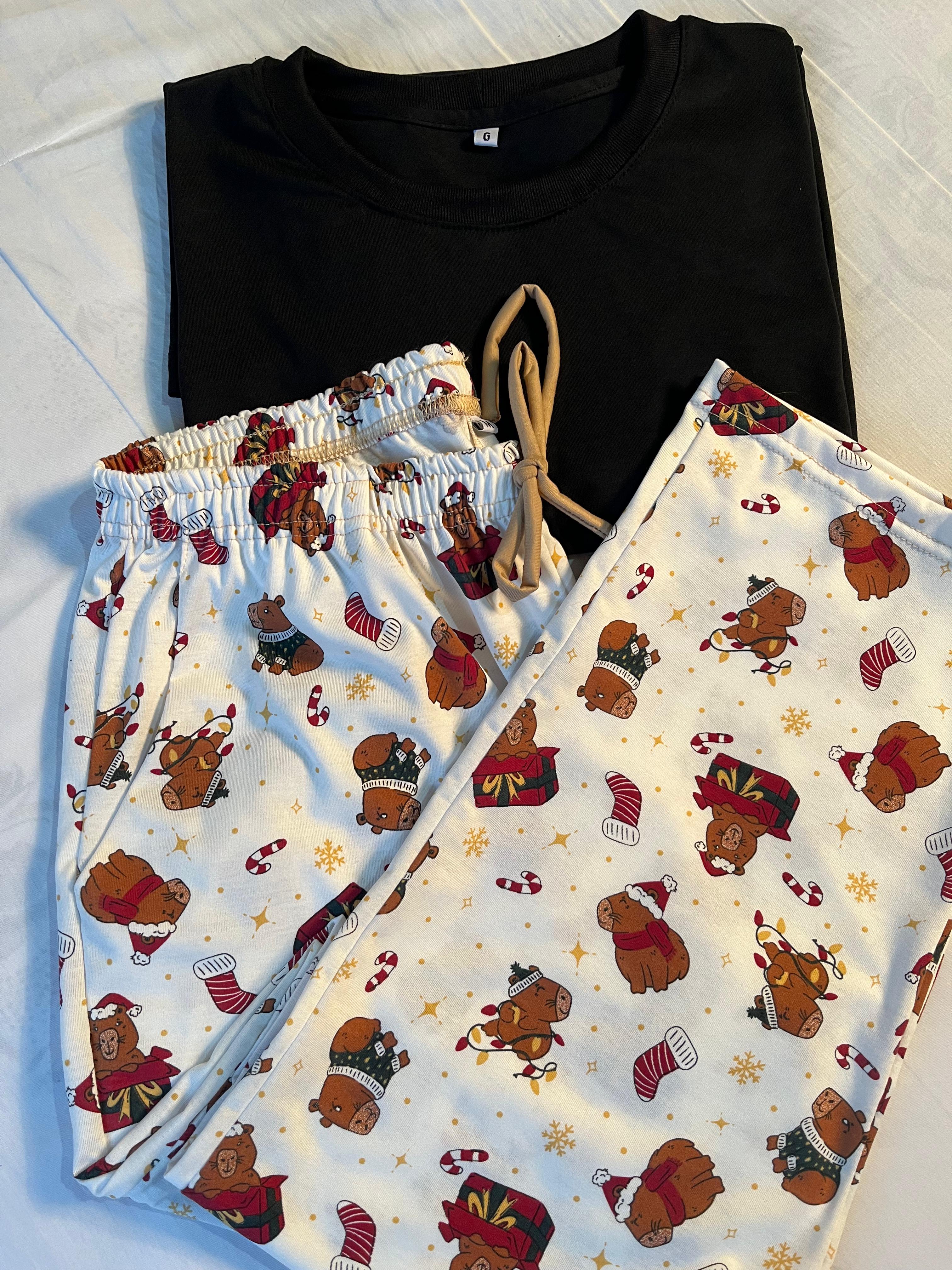 Conjunto Pijama Longo Feminino Adulto | Edição Capivara